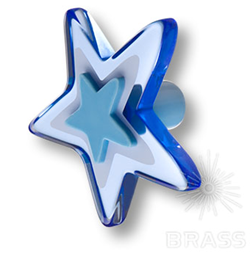 667AZX Ручка-кнопка в форме звезды, цвет голубой